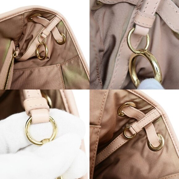 CHRISTIAN DIOR Panarea Cannage Shoulder Bag Coating Canvas Leather Pink 88YH016 - Picture 16 of 16